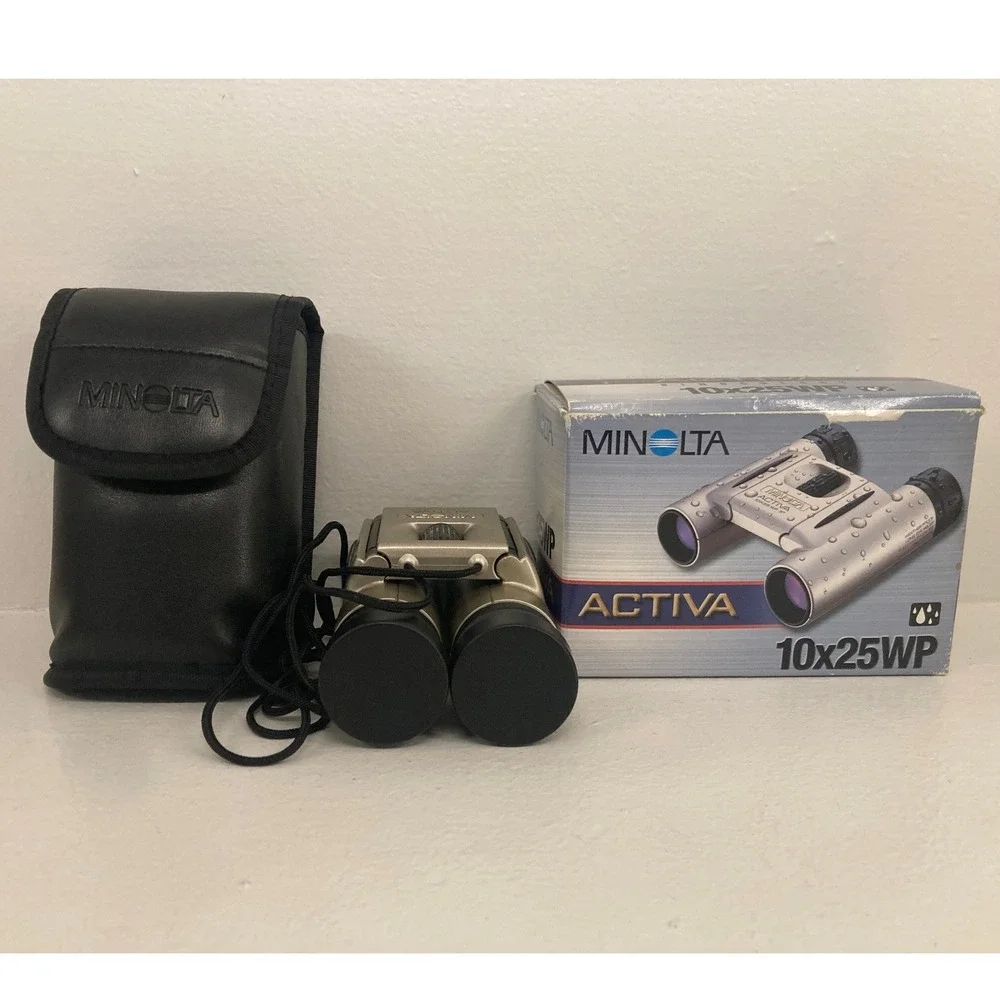 Minolta Activa Compact Binoculars 10x25 WP 5 Weatherproof Field Glass Bird Watch